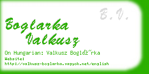 boglarka valkusz business card